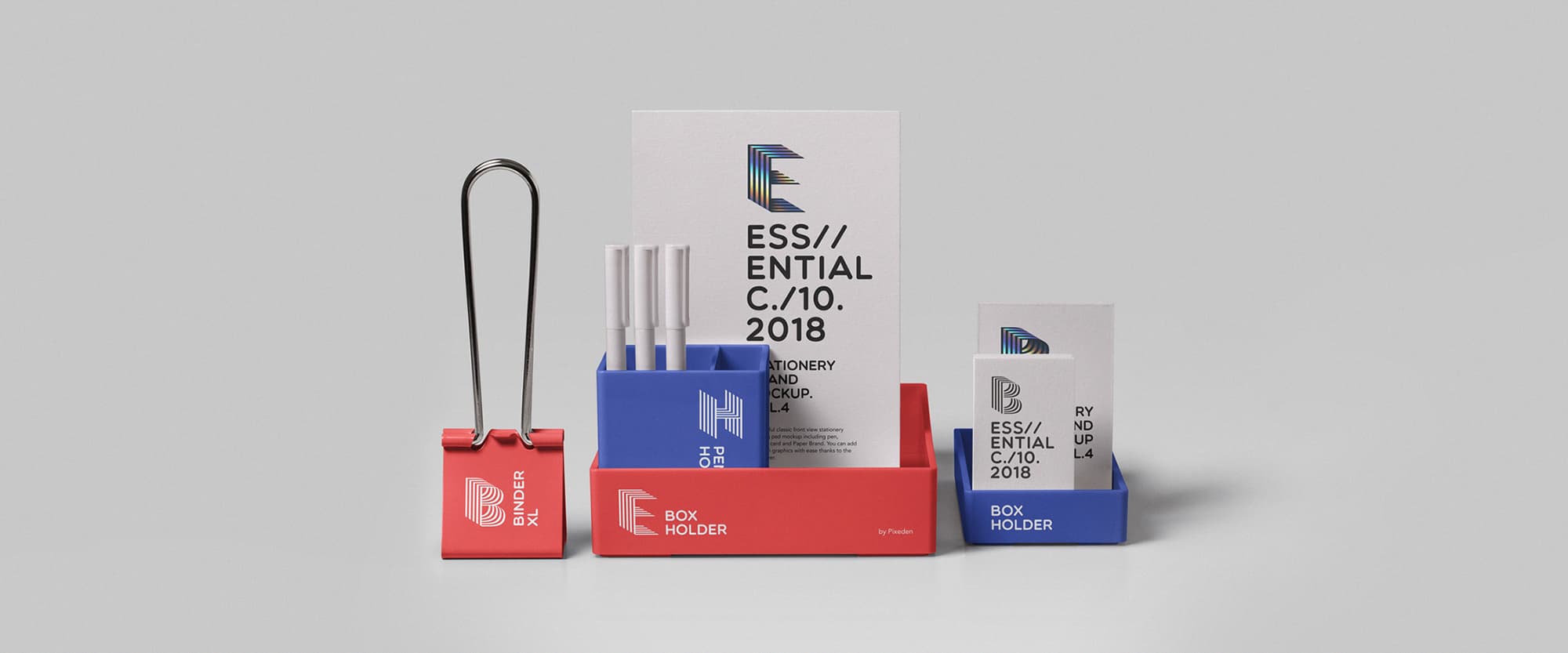 Branding stationery materials.